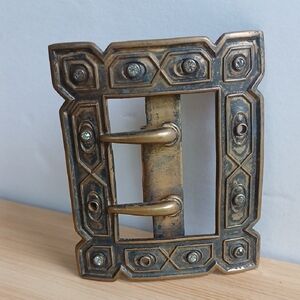 Antique Fishel Nessler & Co Belt Buckle Sash 3 Missing Rhinestones